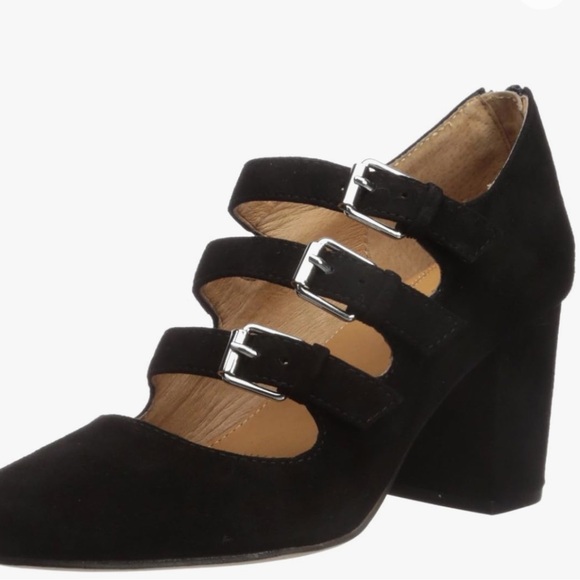 Corso Como Round Toe Suede Pumps Size 8 Black - Picture 2 of 11